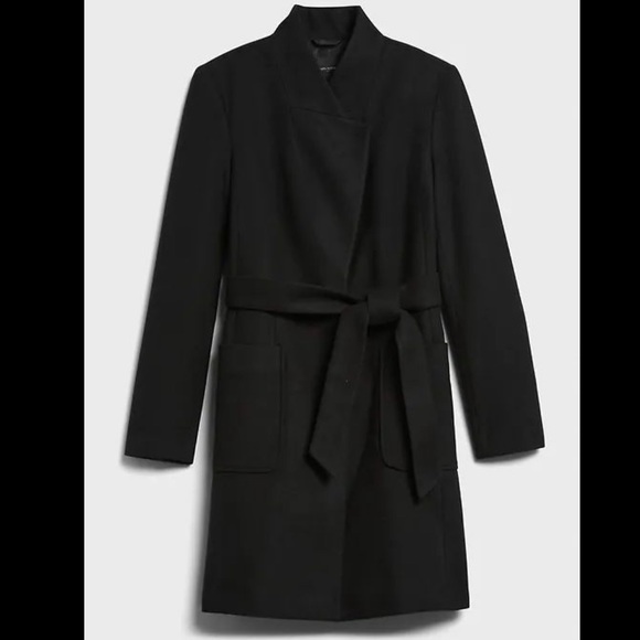 Banana Republic Long City Coat NWT Trench Tie waist - Picture 5 of 9